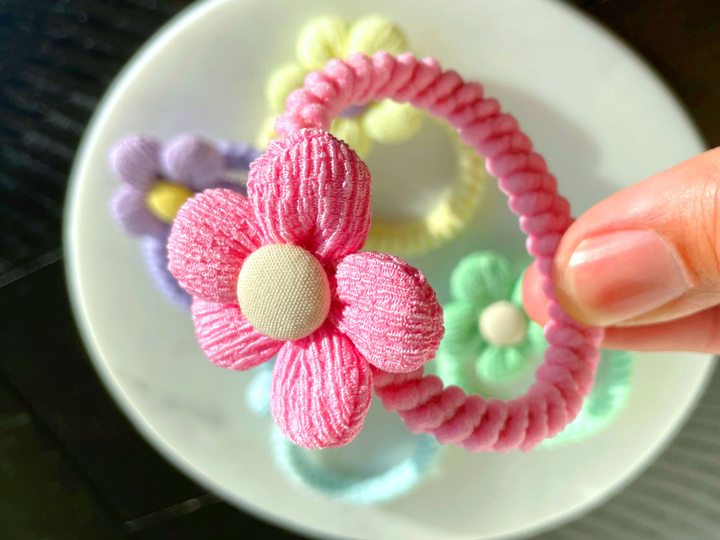 Floral Hair Ties Ponytail Holder