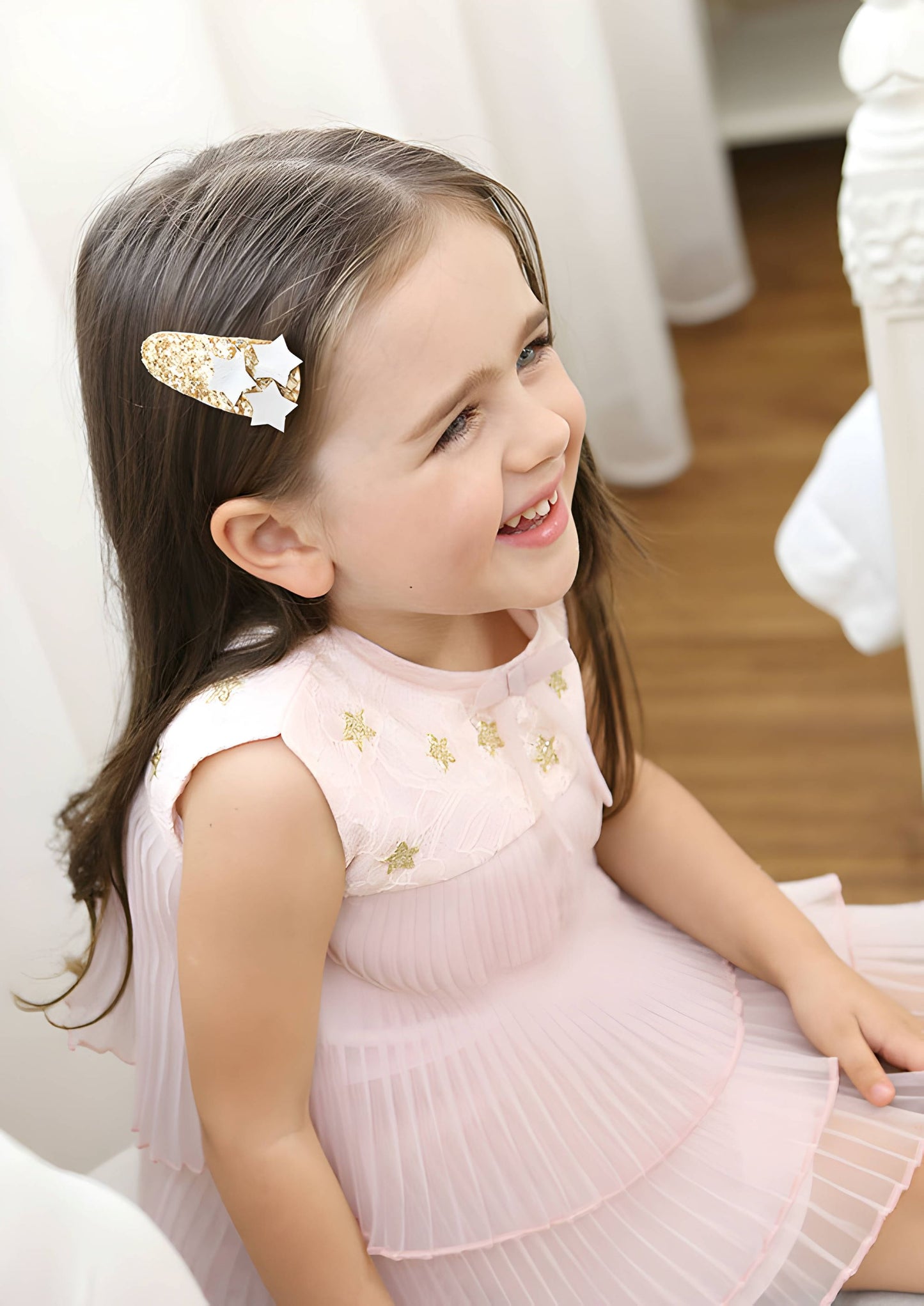 Sparkly Lay Flat Hair Snap Clips