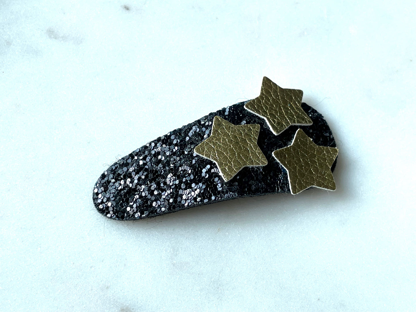 Sparkly Lay Flat Hair Snap Clips