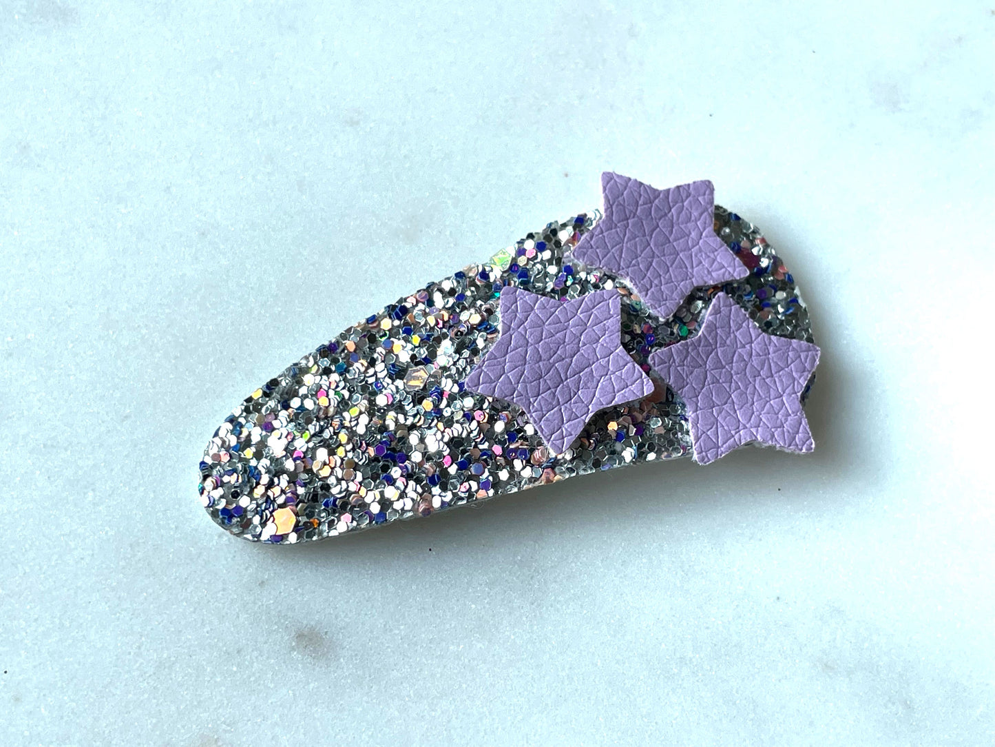 Sparkly Lay Flat Hair Snap Clips