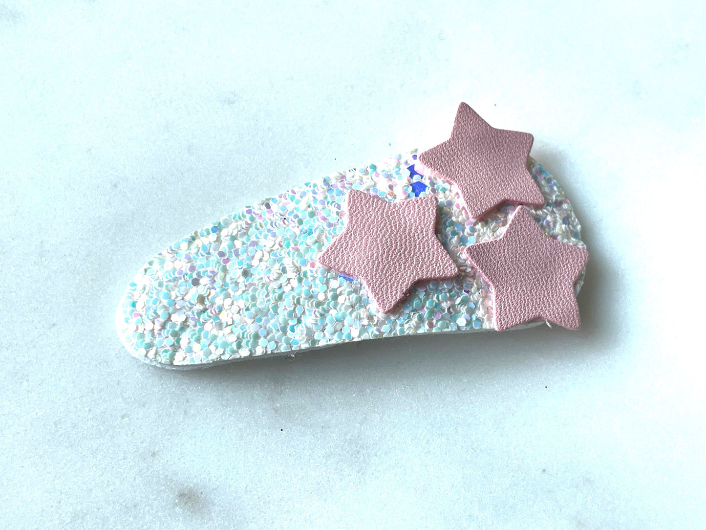 Sparkly Lay Flat Hair Snap Clips