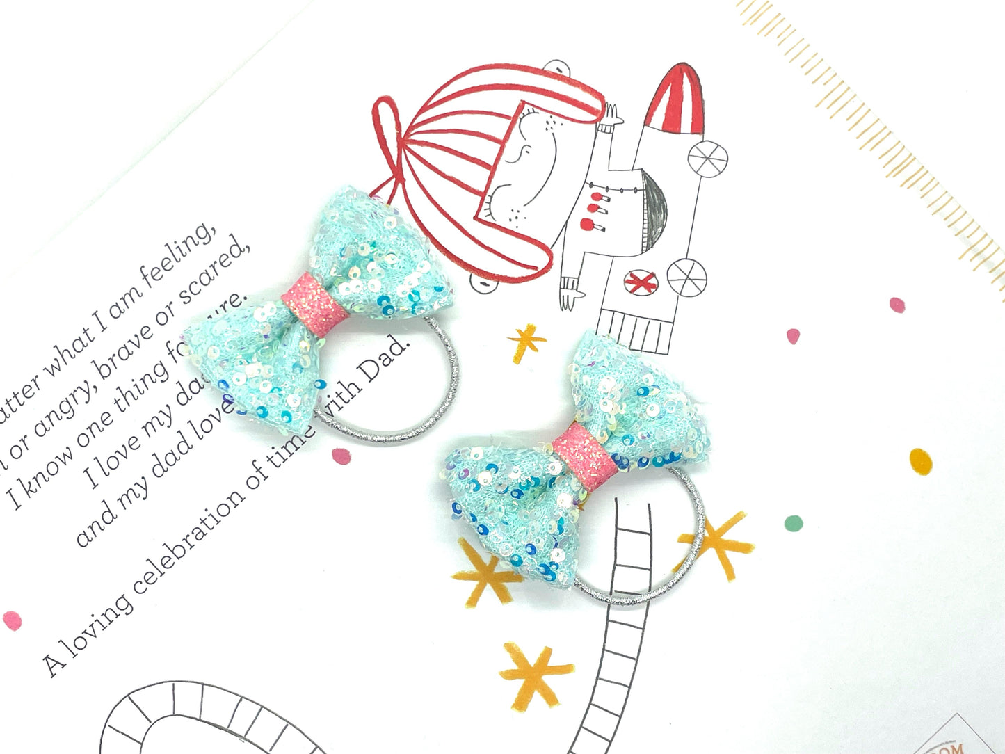 Sparkly Bow Hair Ties Ponytail Holder