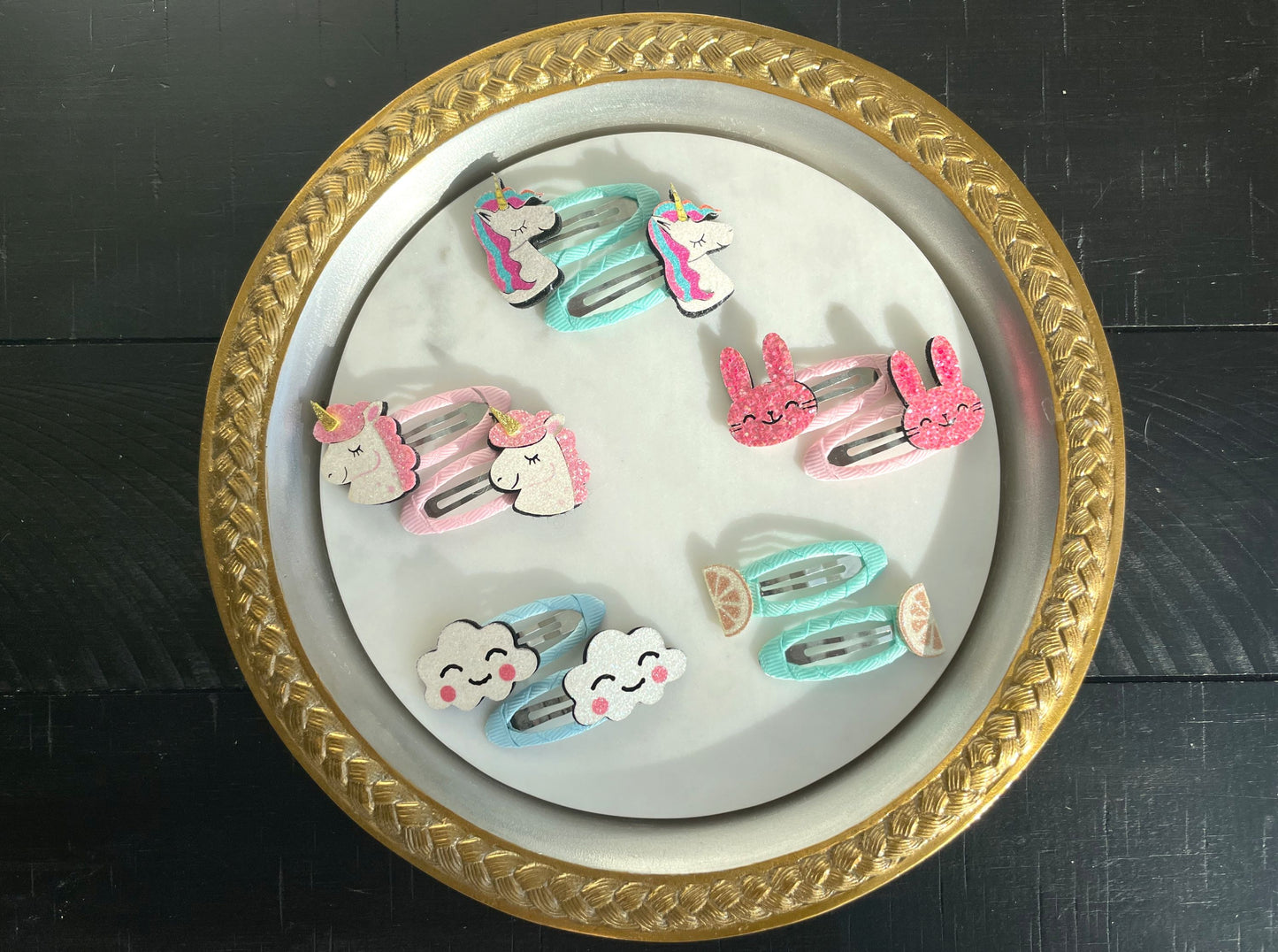 Sparkly Cute Hair Snap Clips