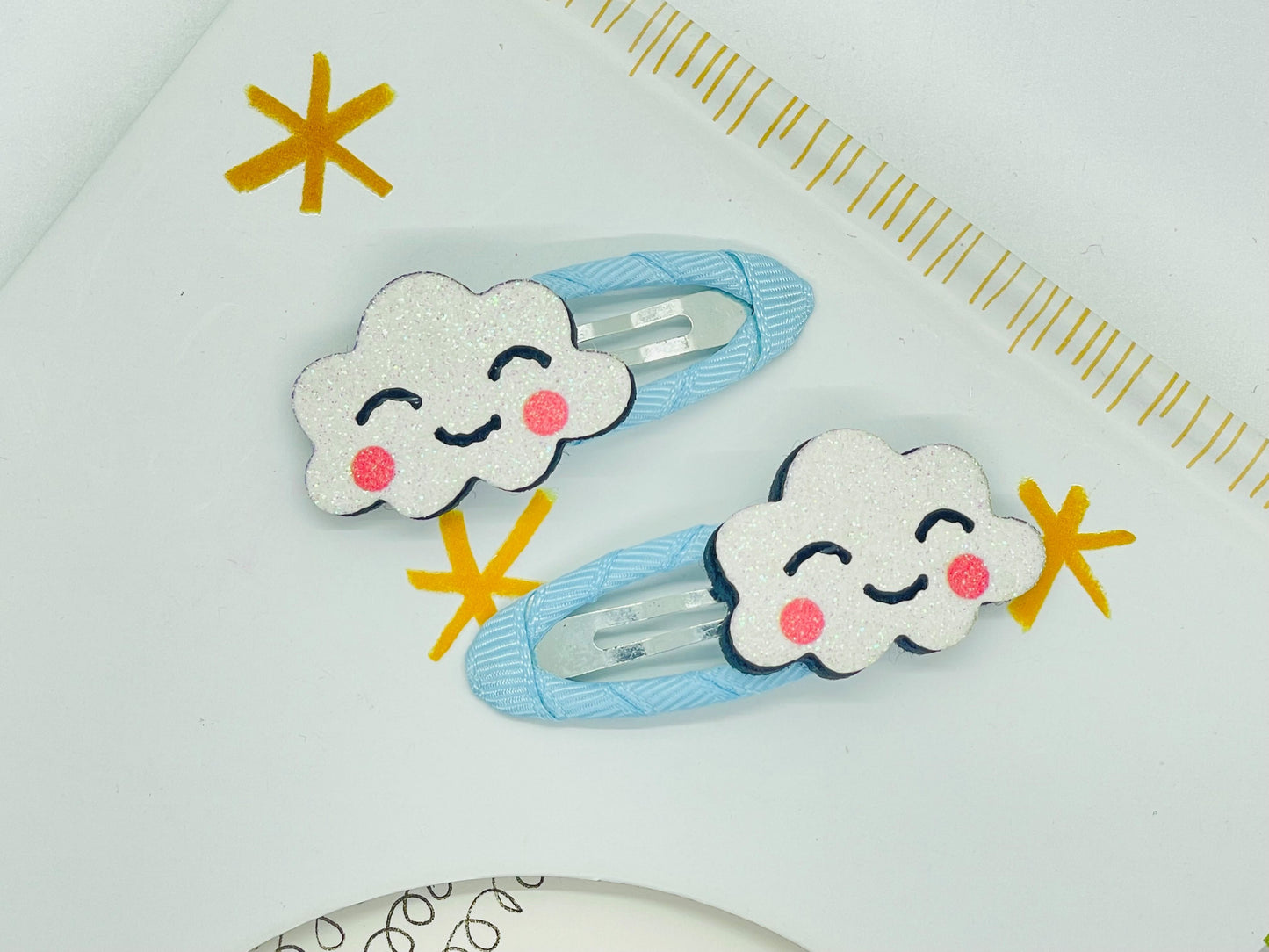 Sparkly Cute Hair Snap Clips
