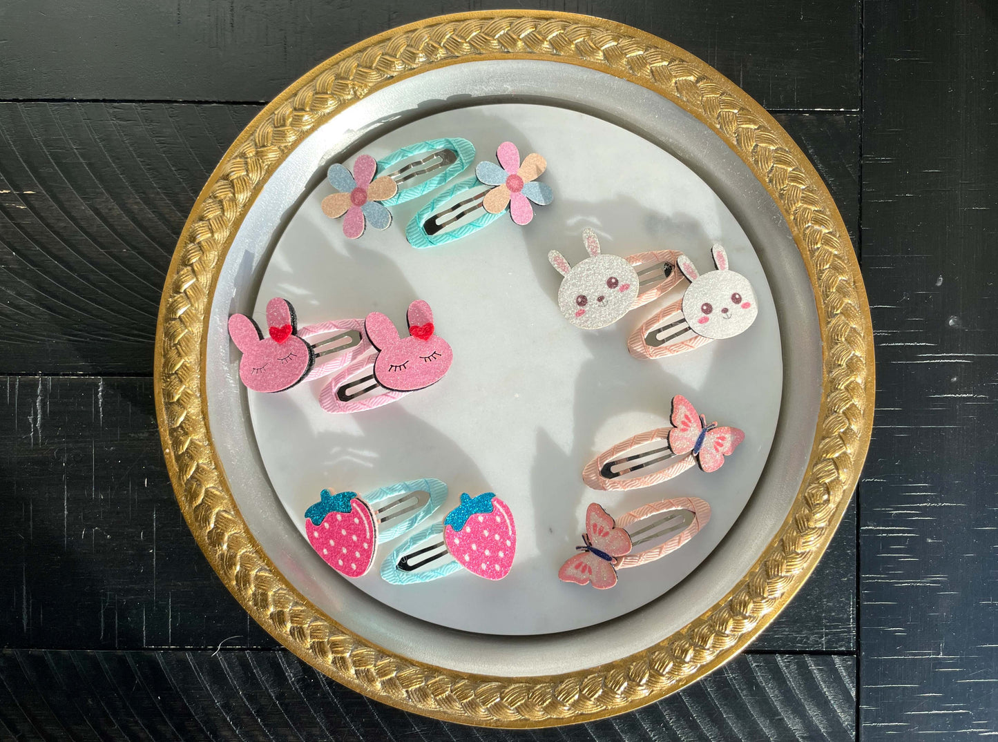 Sparkly Cute Hair Snap Clips