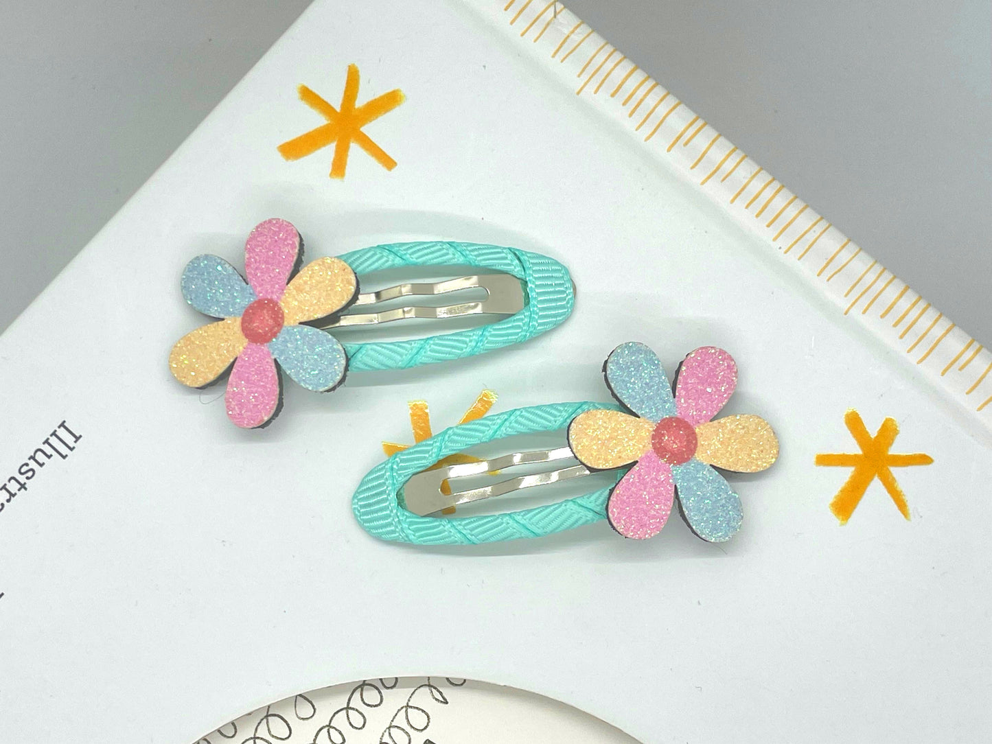 Sparkly Cute Hair Snap Clips