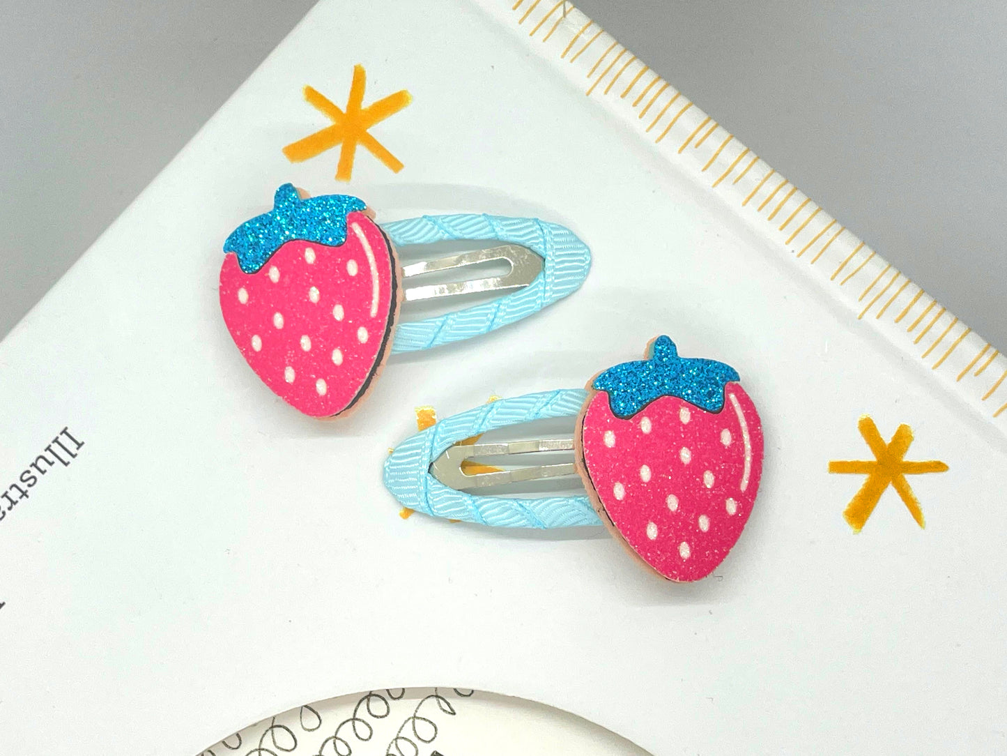 Sparkly Cute Hair Snap Clips
