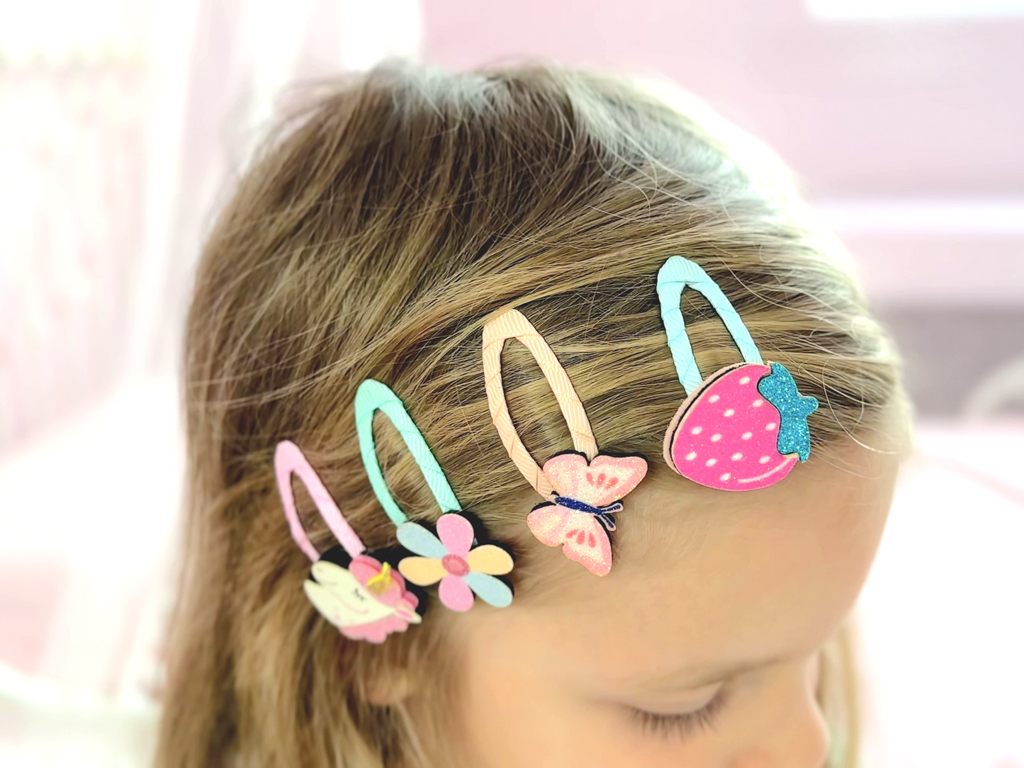 Sparkly Cute Hair Snap Clips