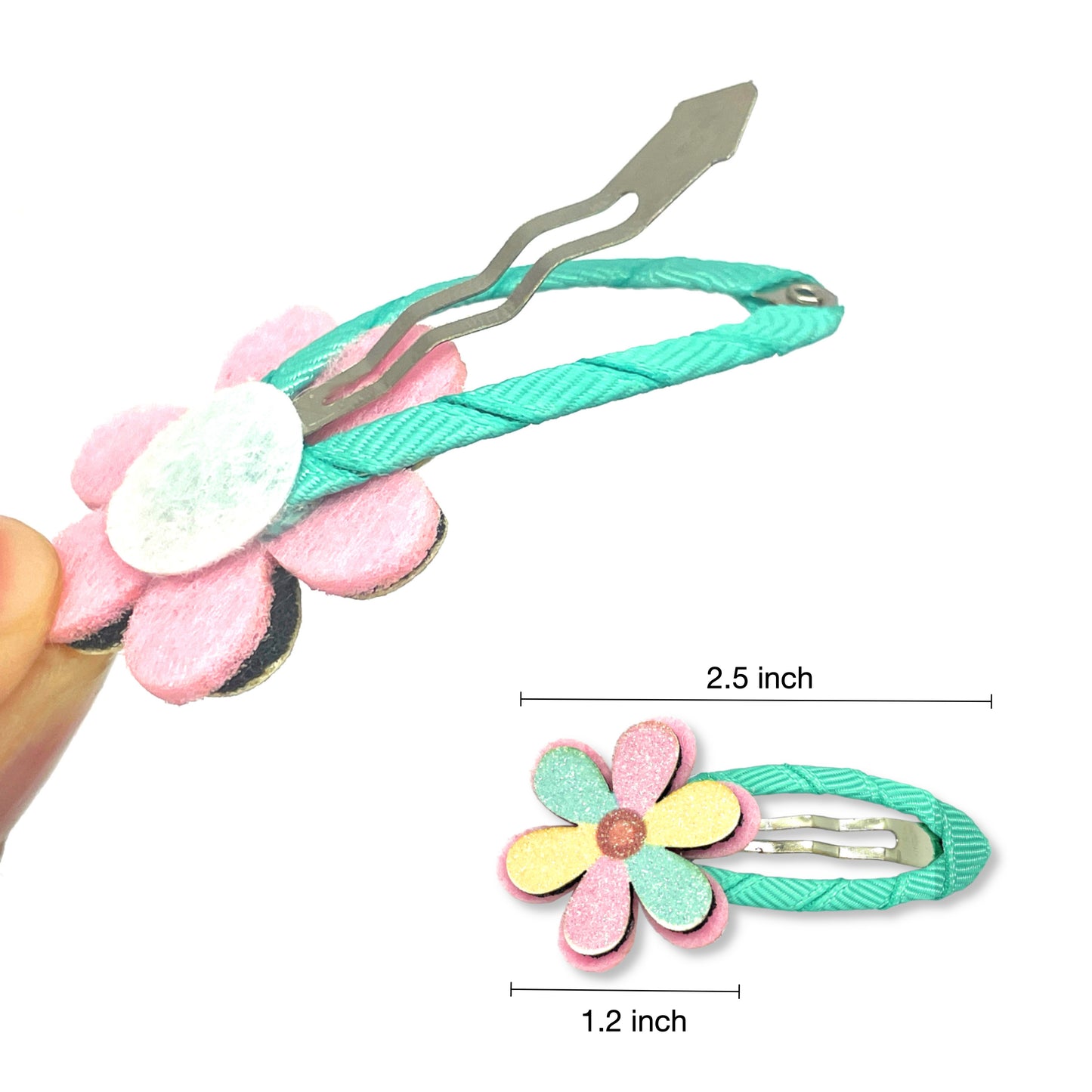 Sparkly Cute Hair Snap Clips