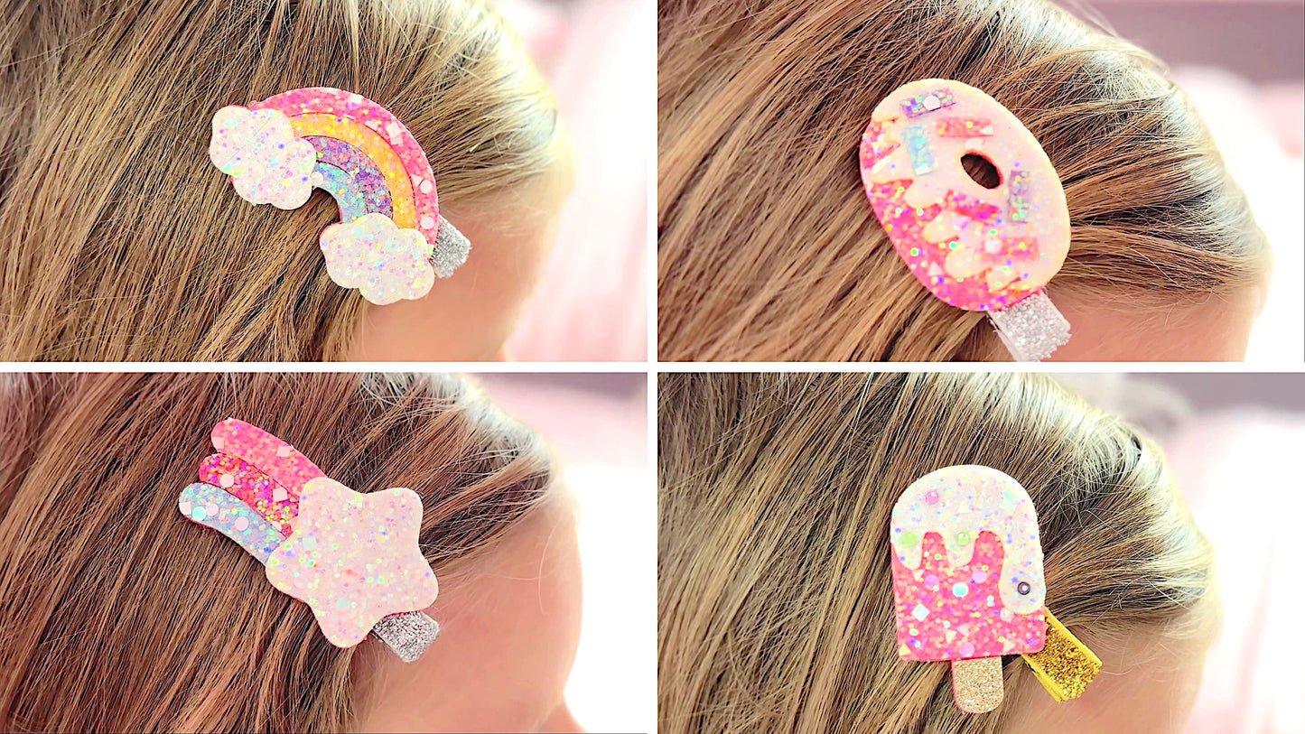 Sparkly Non-Slip Adorable Alligator Hair Clips