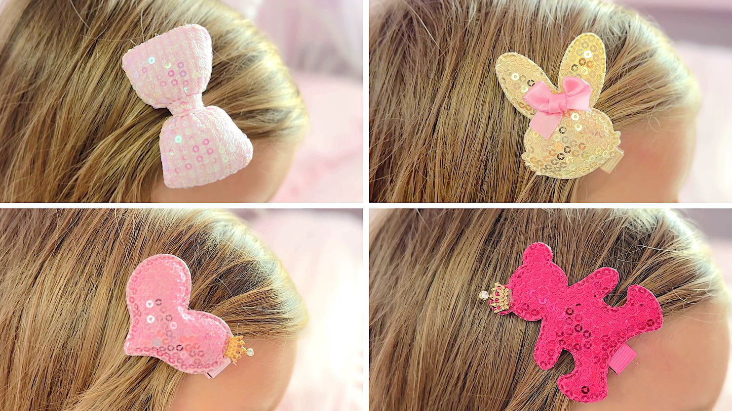 Sparkly Non-Slip Adorable Alligator Hair Clips