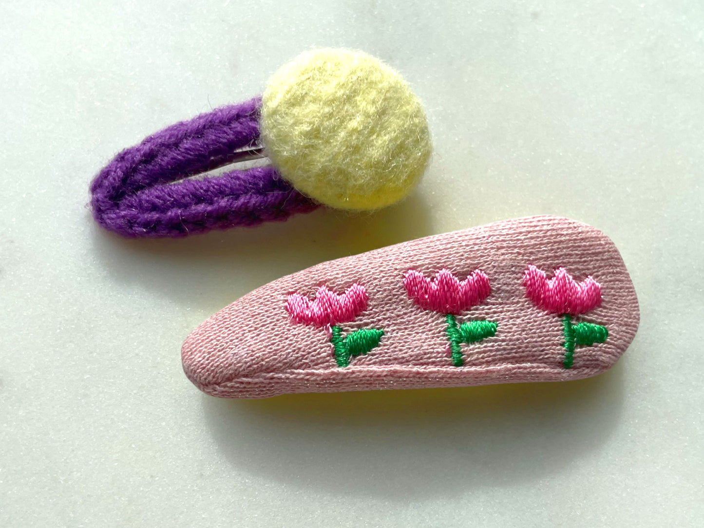Yarn Craft Hair Clips Set