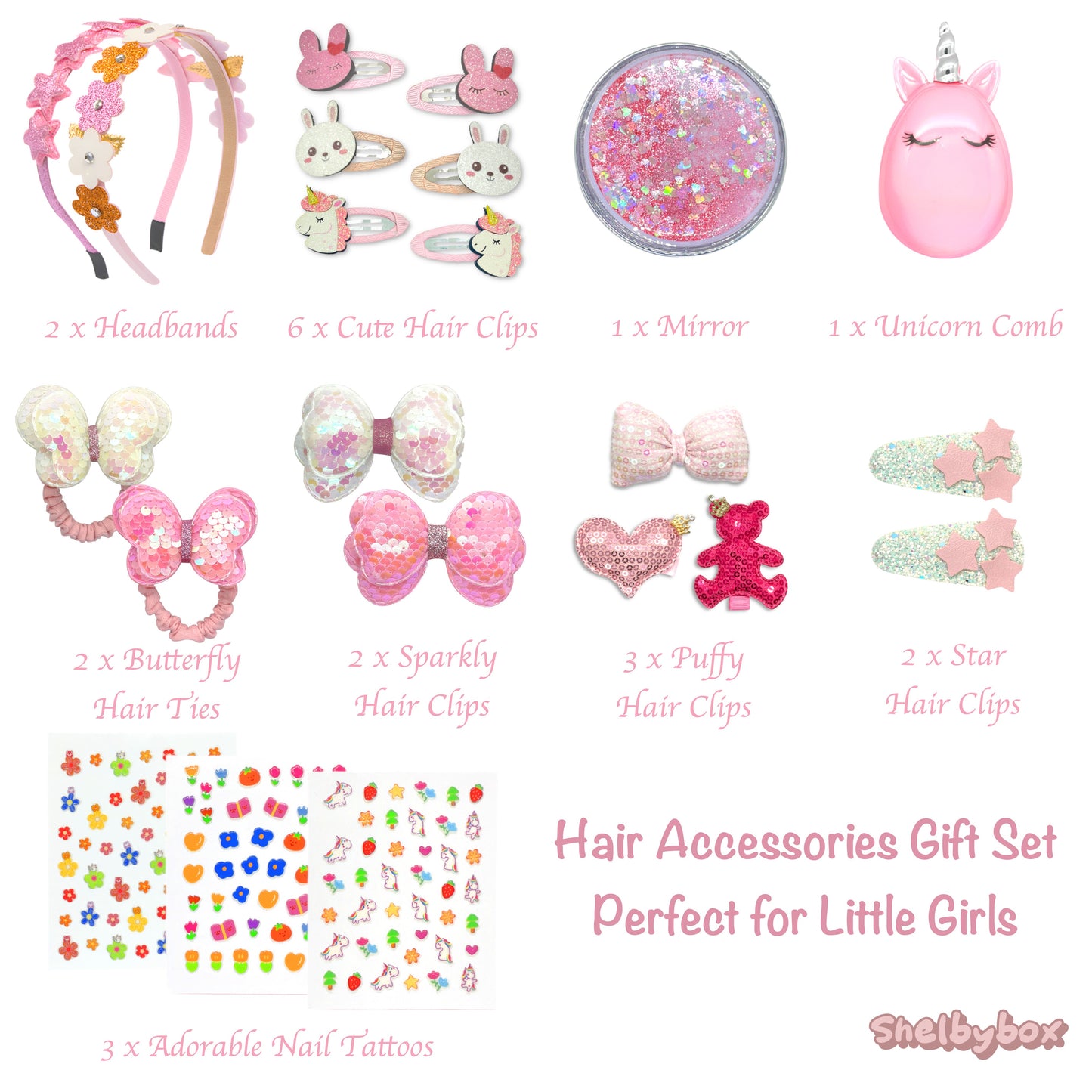 Hair Accessories Gift Set - Pink