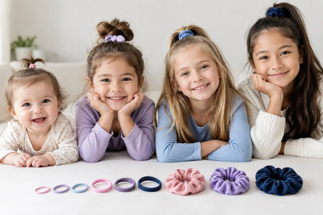 Hair Tie Sizing Guide for Babies to Big Kids