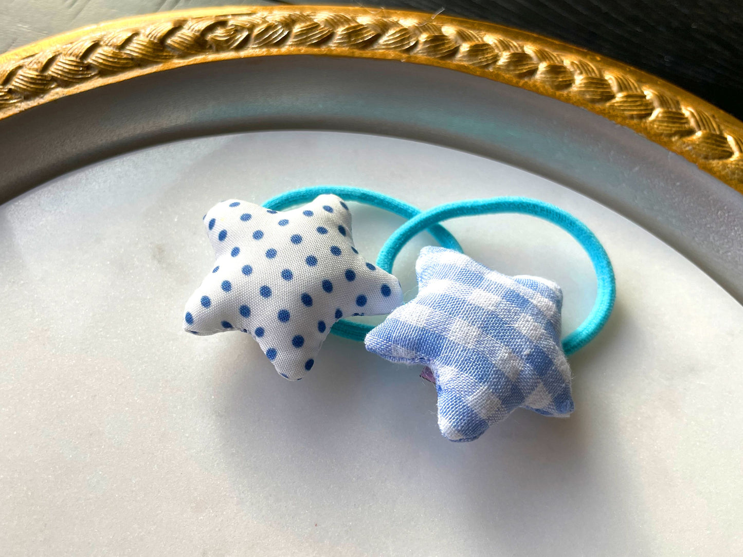 Fabric Star Hair Ties Ponytail Holder