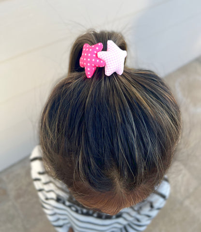 Fabric Star Hair Ties Ponytail Holder