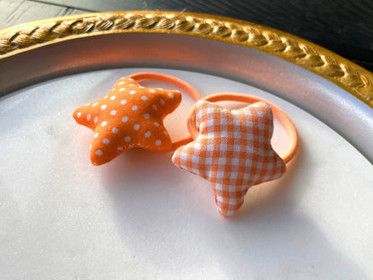 Fabric Star Hair Ties Ponytail Holder