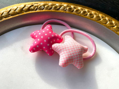 Fabric Star Hair Ties Ponytail Holder