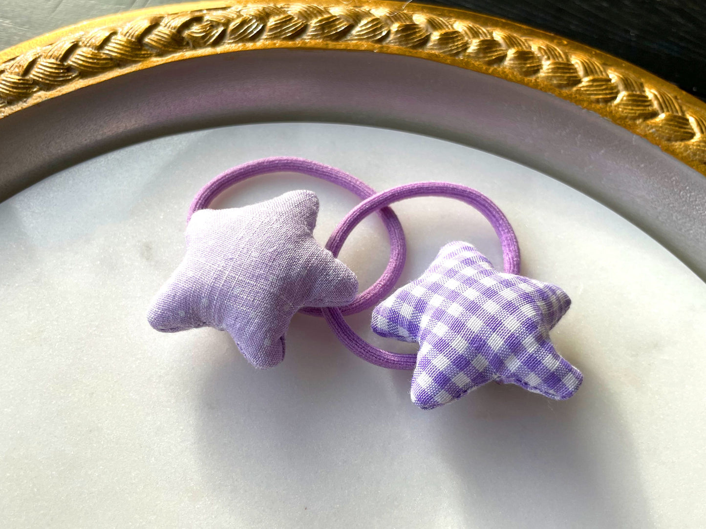Fabric Star Hair Ties Ponytail Holder