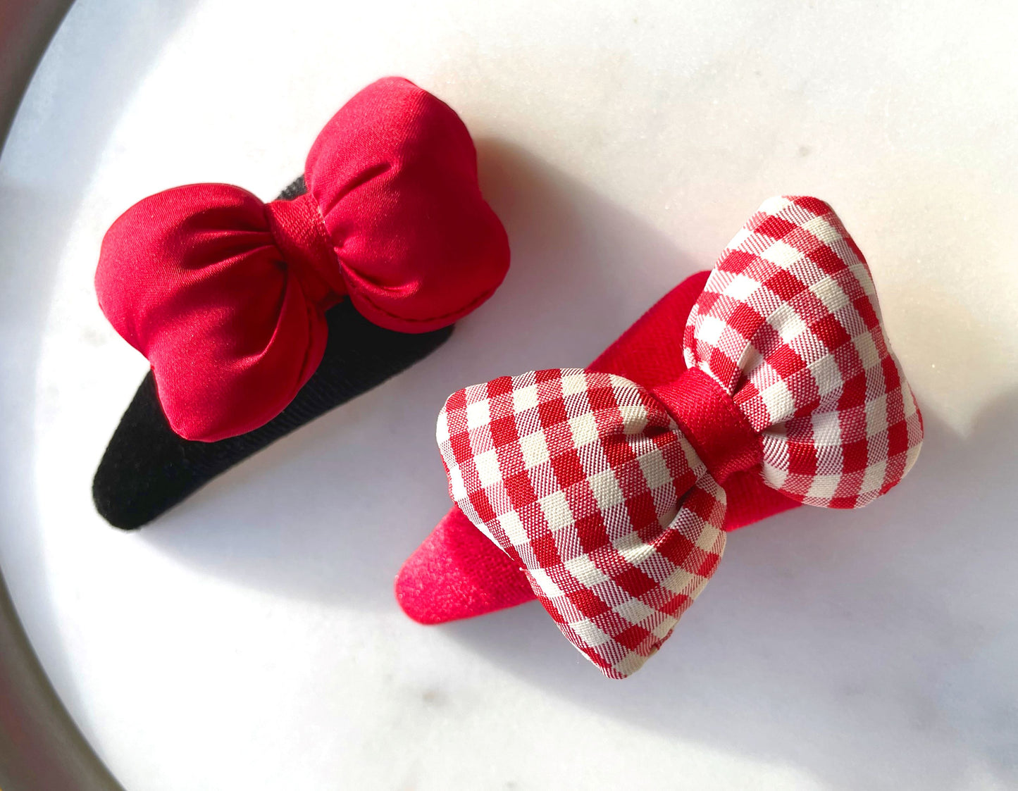 Puffy Red/Black Hair Bow