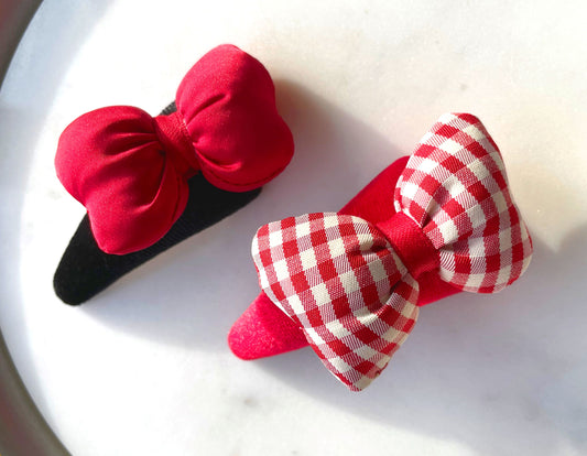 Puffy Red/Black Hair Bow