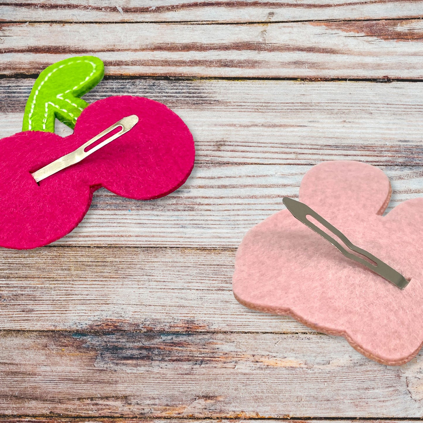 Cute Fabric Lay Flat Hair Snap Clips