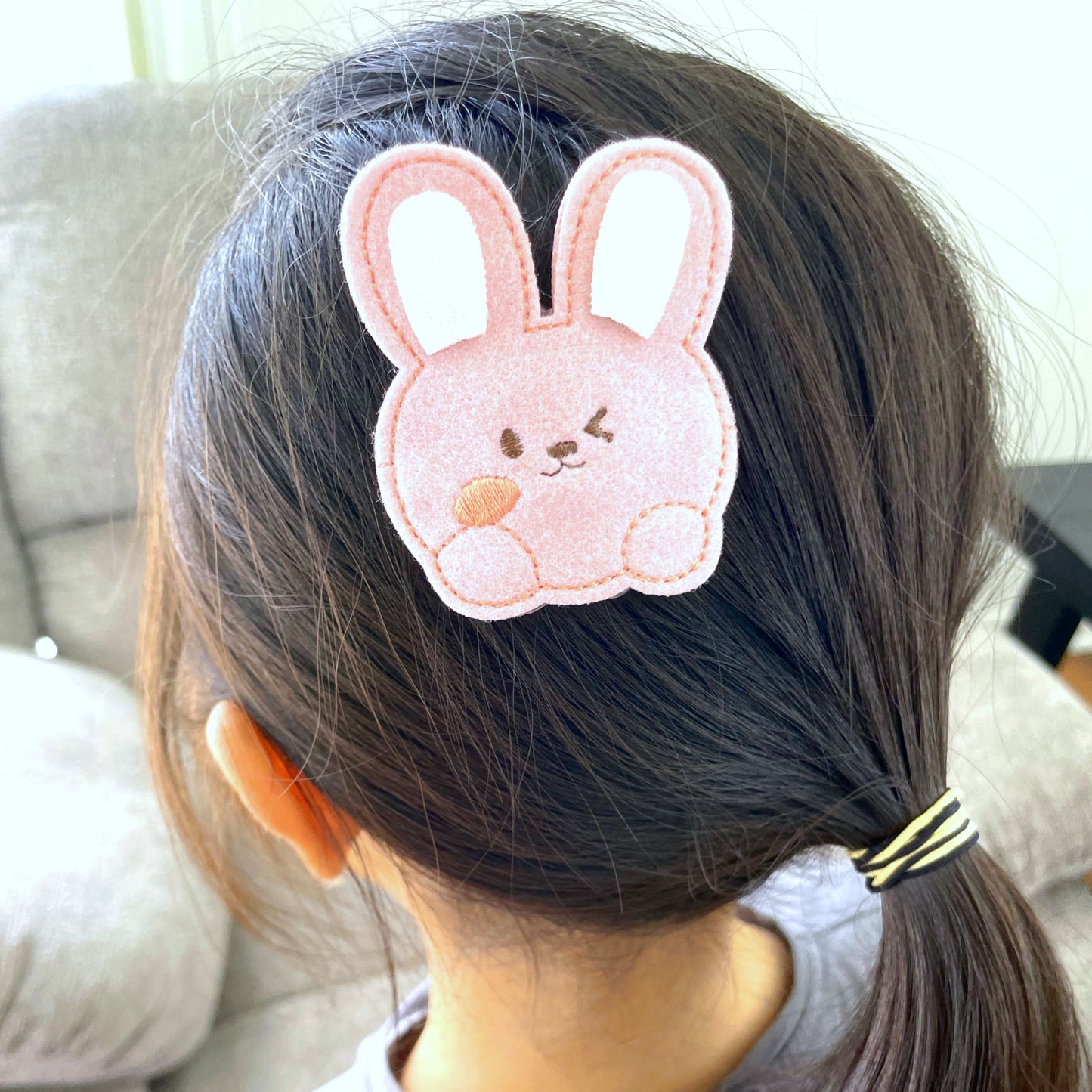 Cute Fabric Lay Flat Hair Snap Clips