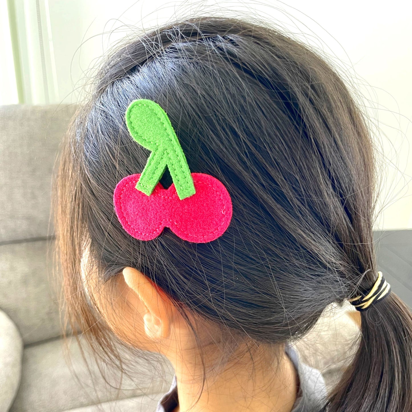 Cute Fabric Lay Flat Hair Snap Clips