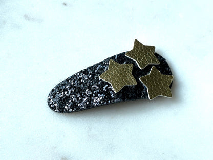 Sparkly Lay Flat Hair Snap Clips