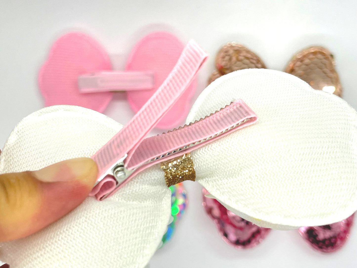Glitter Butterfly Hair Clips