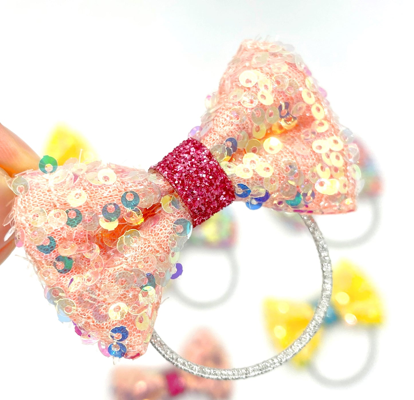 Sparkly Bow Hair Ties Ponytail Holder