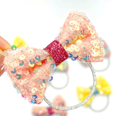 Sparkly Bow Hair Ties Ponytail Holder