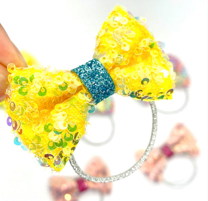 Sparkly Bow Hair Ties Ponytail Holder