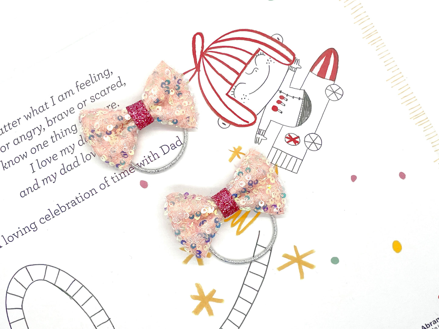 Sparkly Bow Hair Ties Ponytail Holder