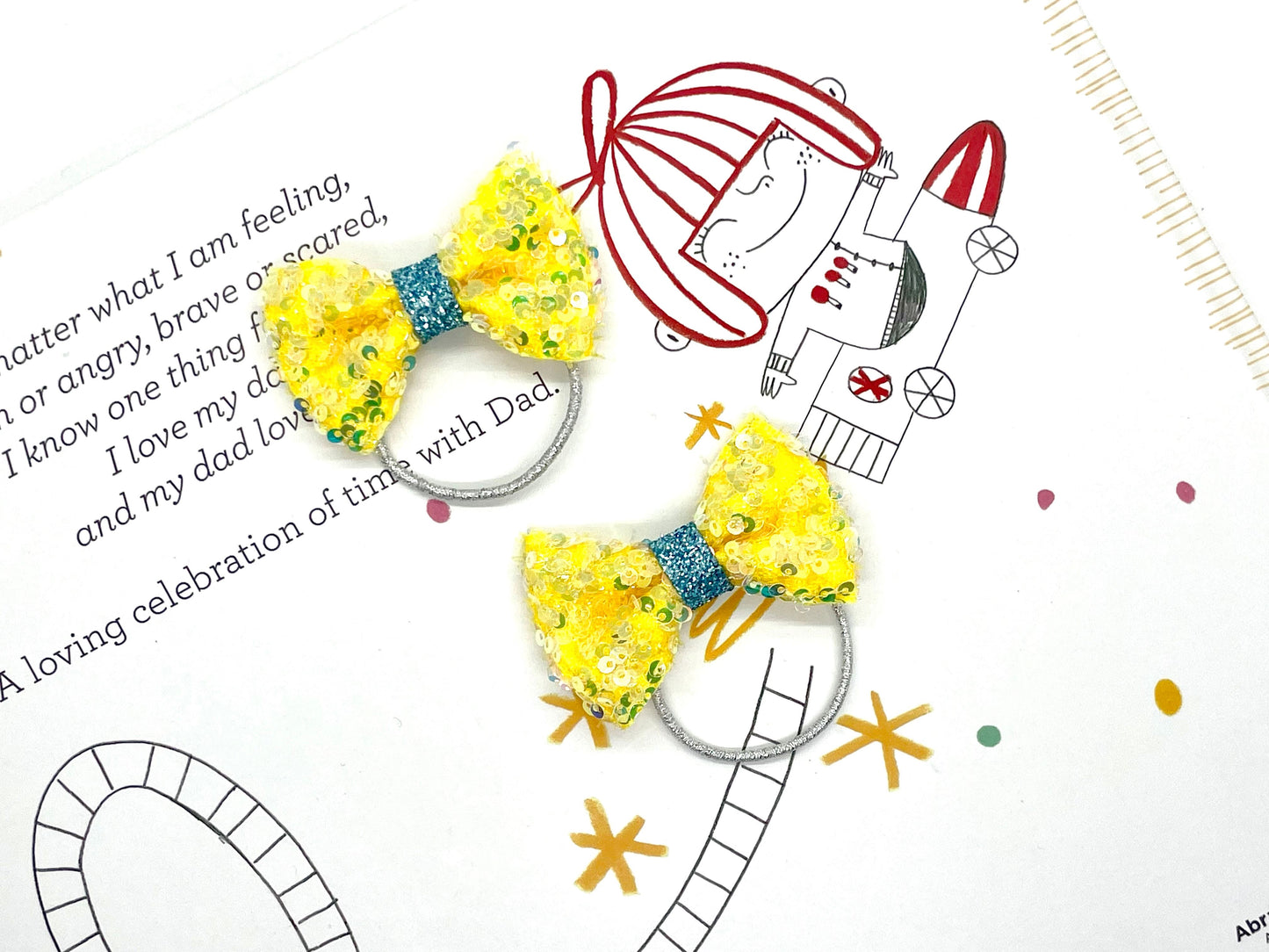Sparkly Bow Hair Ties Ponytail Holder