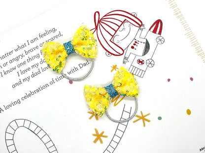 Sparkly Bow Hair Ties Ponytail Holder