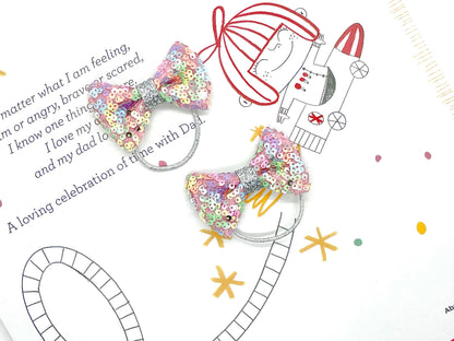 Sparkly Bow Hair Ties Ponytail Holder