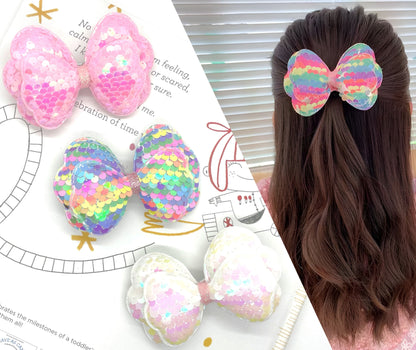 Glitter Butterfly Hair Clips