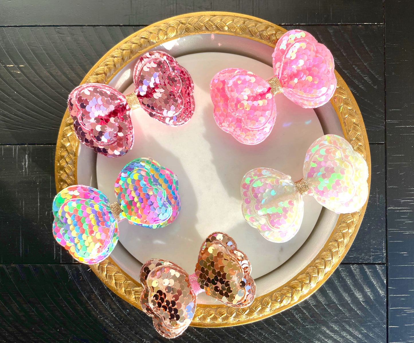 Glitter Butterfly Hair Clips