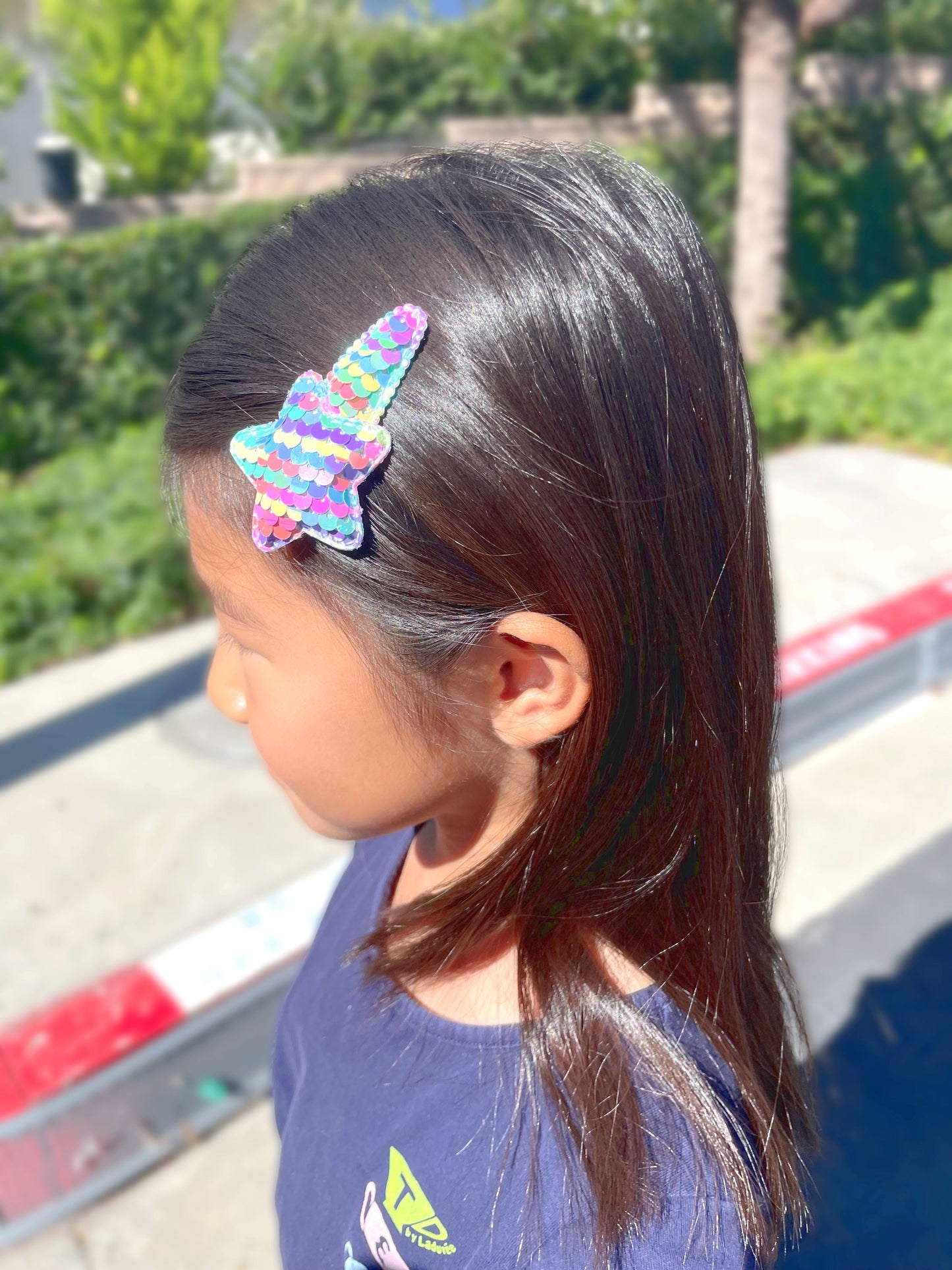 Sparkly Star Hair Snap Clips