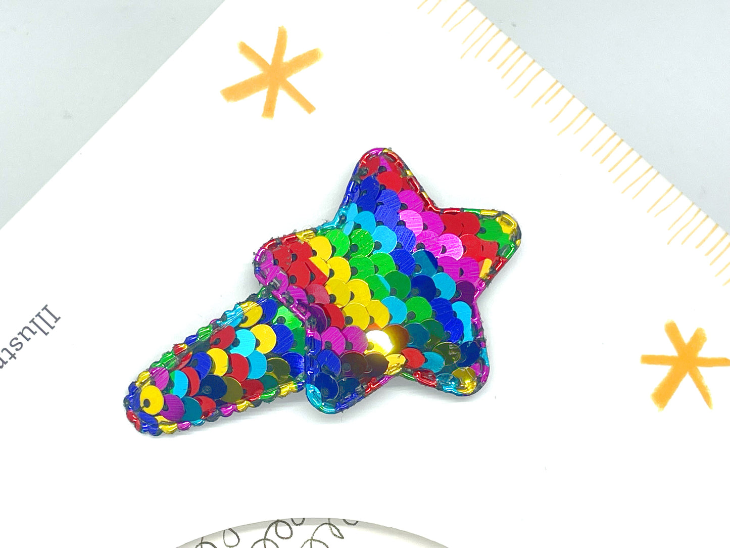 Sparkly Star Hair Snap Clips