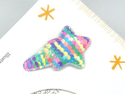 Sparkly Star Hair Snap Clips