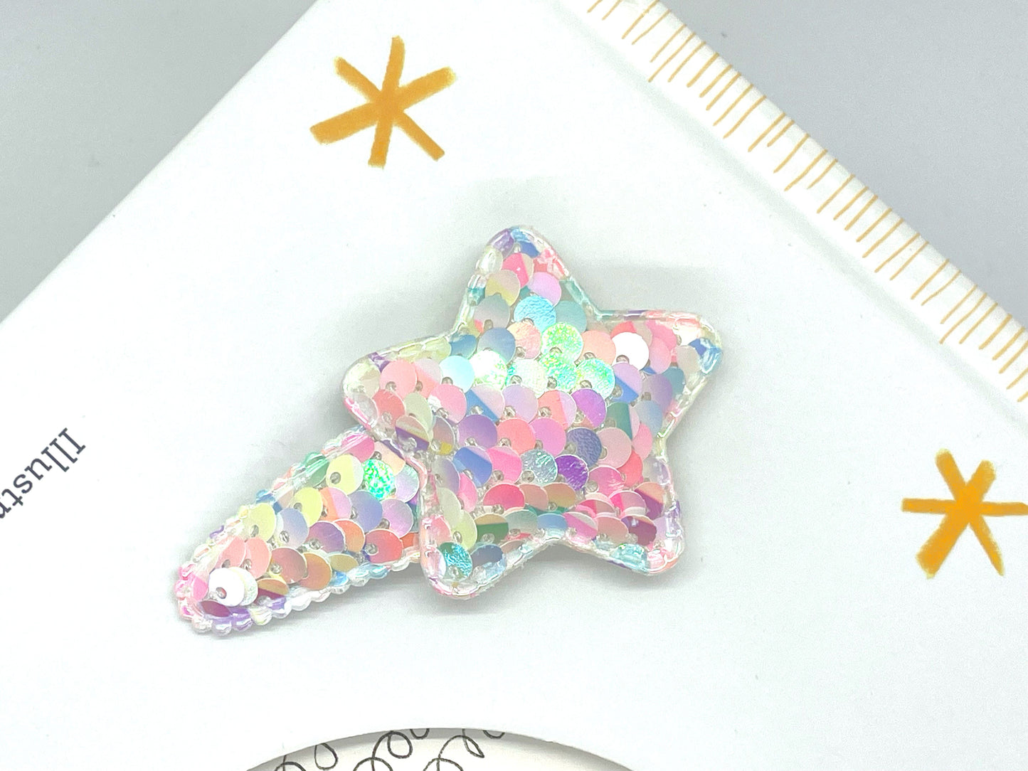 Sparkly Star Hair Snap Clips