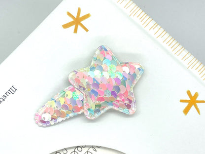 Sparkly Star Hair Snap Clips