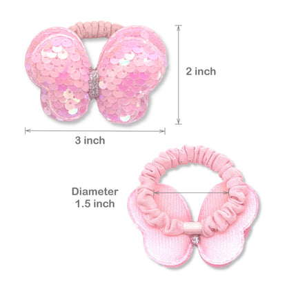 Glitter Butterfly Hair Ties Ponytail Holder