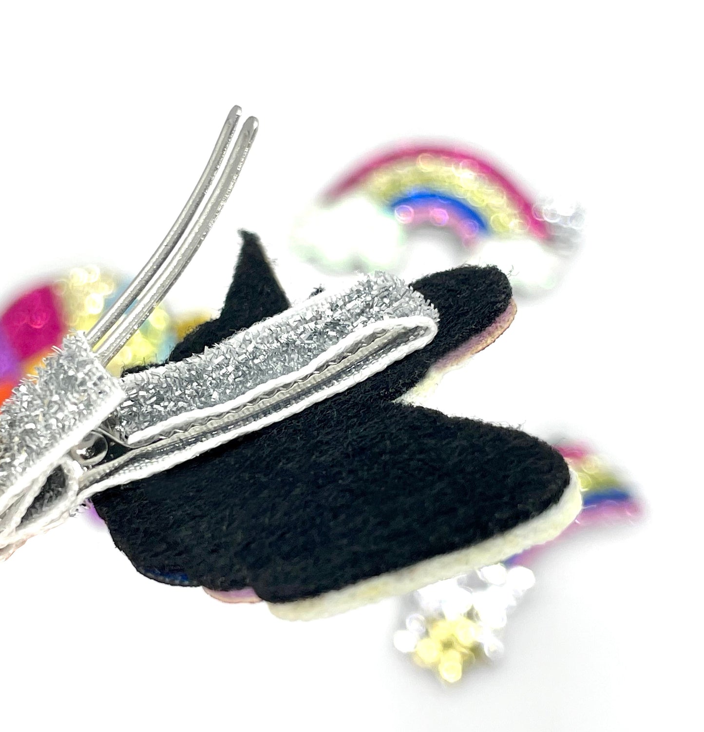 Glitter Rainbow Unicorn Alligator Hair Clips