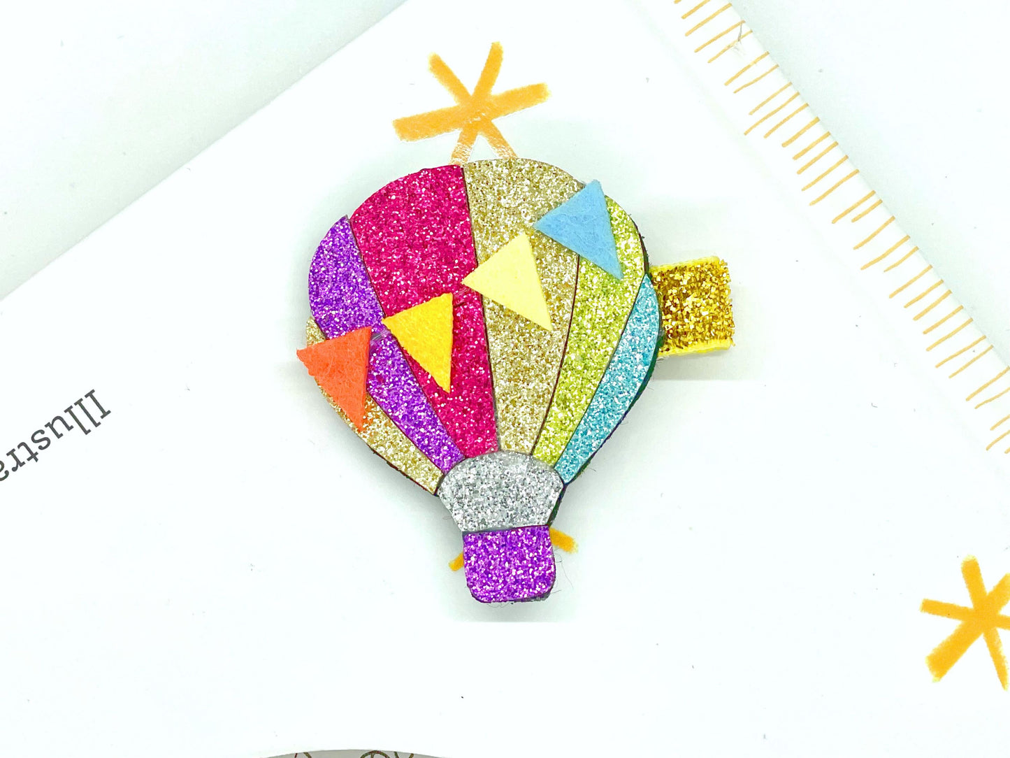 Glitter Rainbow Unicorn Alligator Hair Clips