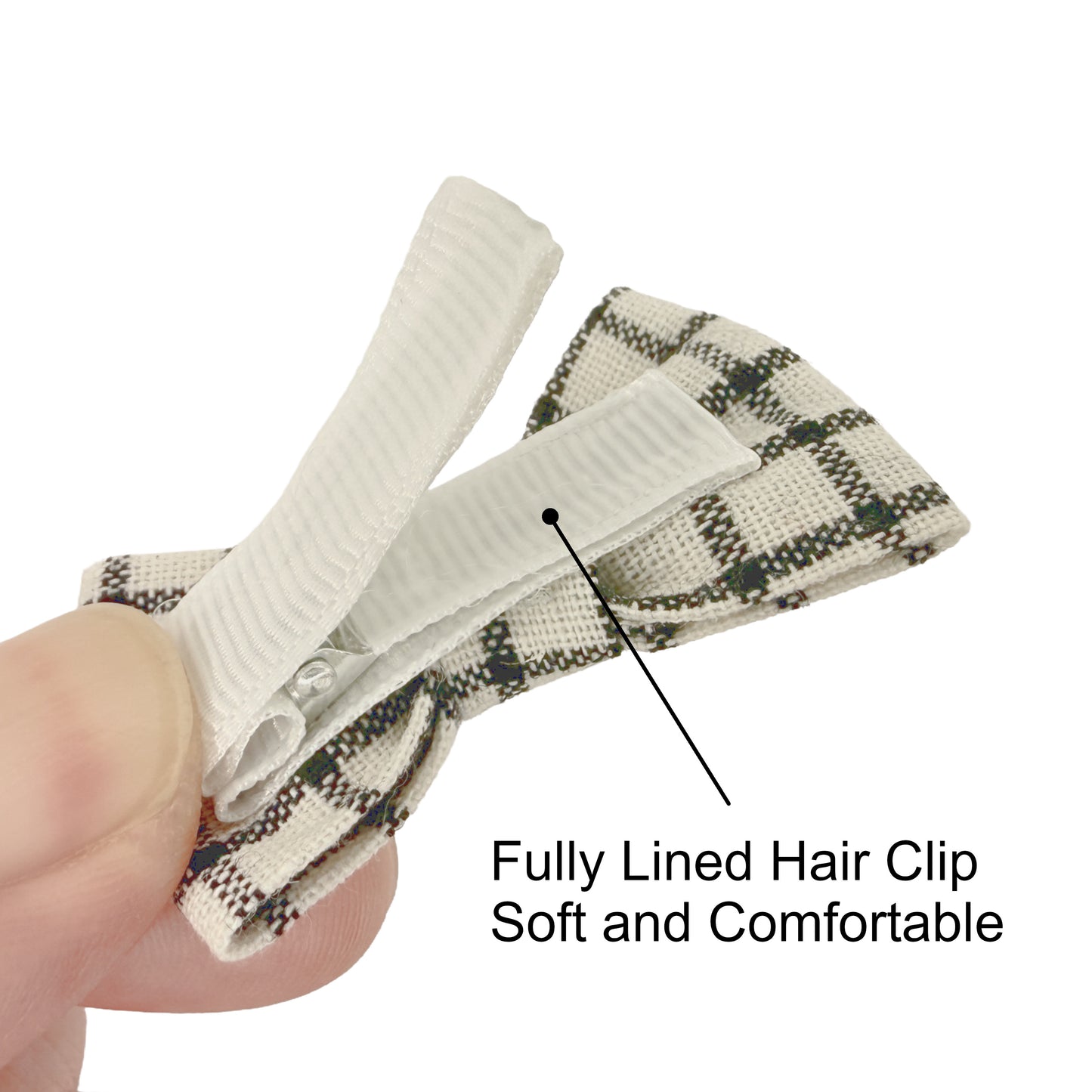 Toddler Hair Bow Clips Set, Ribbon Covered