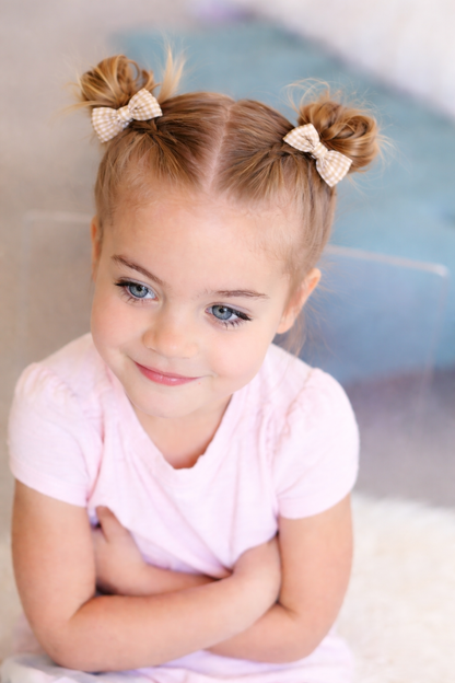 Toddler Hair Bow Clips Set, Ribbon Covered