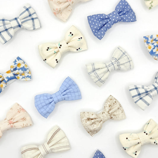 Toddler Hair Bow Clips Set, Ribbon Covered